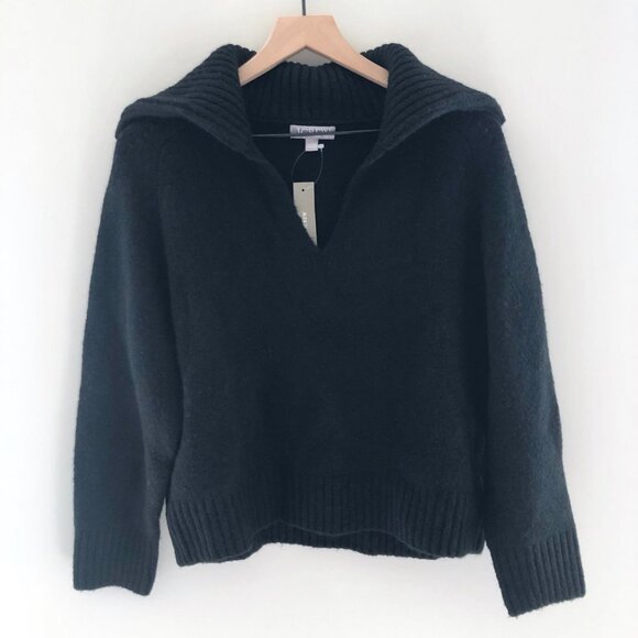 NWT J.Crew Johnny-collar Sweater with Ribbed Trim - Picture 2 of 4